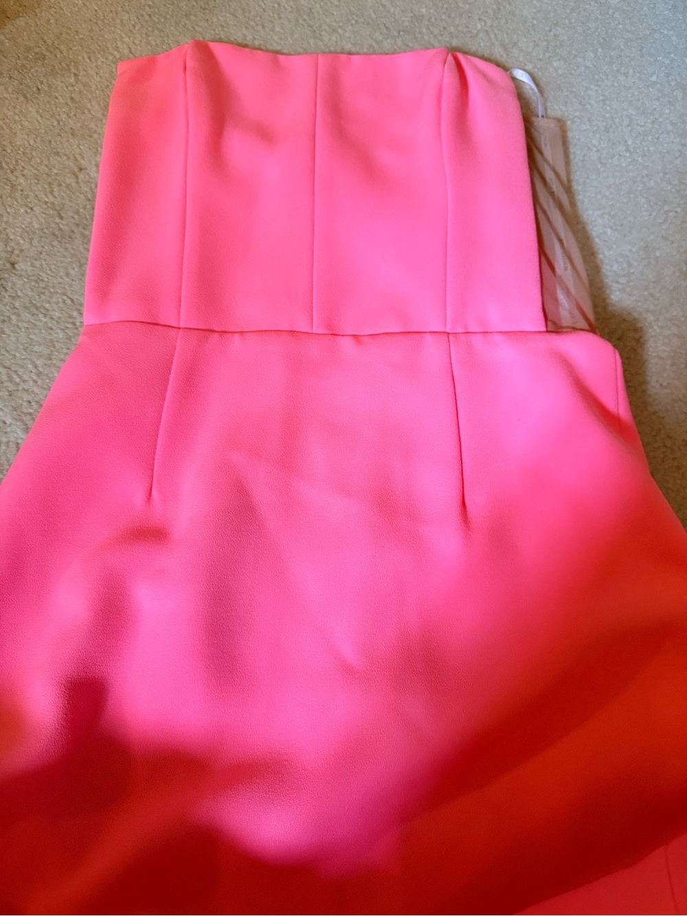 Strapless Hot Pink Mini Dress